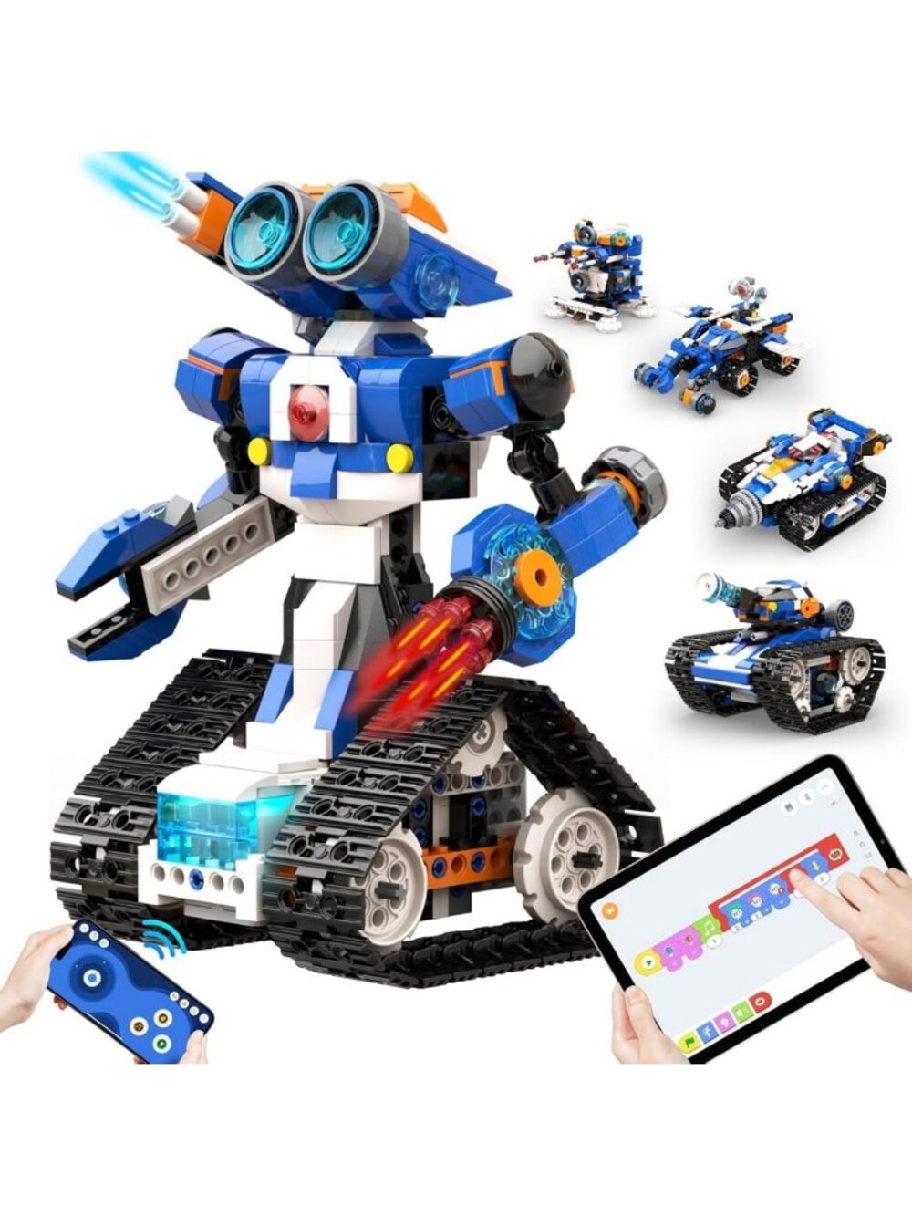 STEM Coding Robot Toy 6-in-1 Building Kit for Kids 8-12 | 480 Blocks Fun